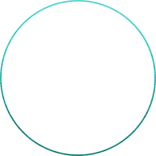 Teal Round Frame